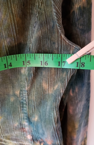 Hand dyed green blue corduroy Sonoma blazer - Picture 4 of 8